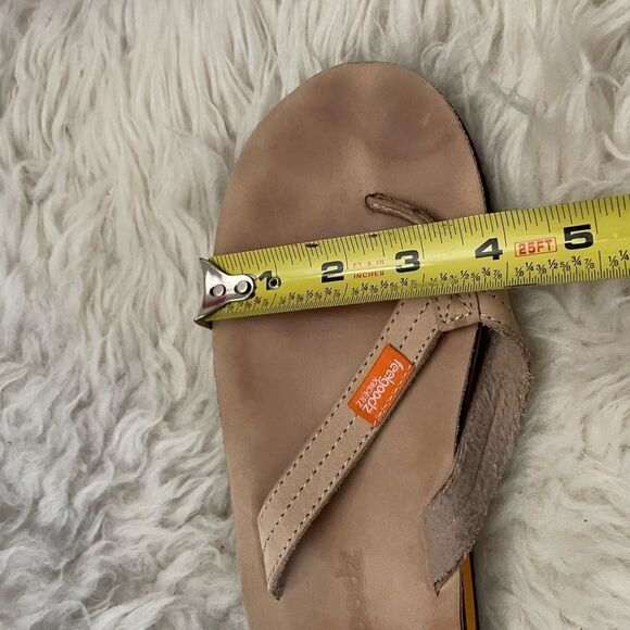Feelgoodz Kinderz Leather Flip Flops Tan 7 - Picture 7 of 7